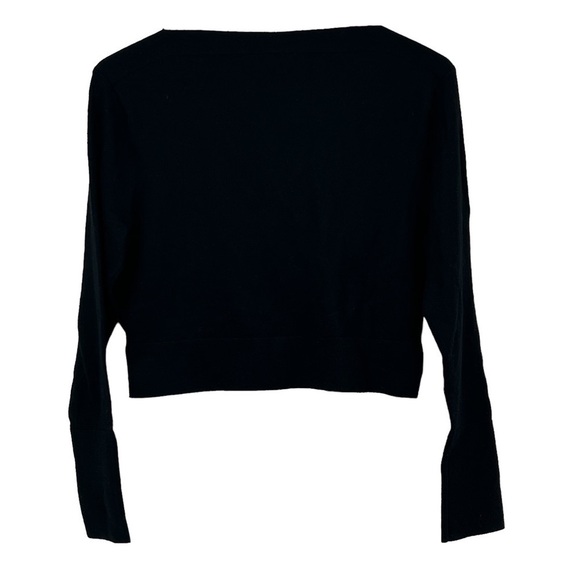Uniqlo U Black Wool Long Sleeve Cropped Pullover Sweater Size XS Women’s - Picture 3 of 5